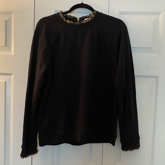 J. Crew Leopard Trim Sweatshirt - Picture 3 of 7